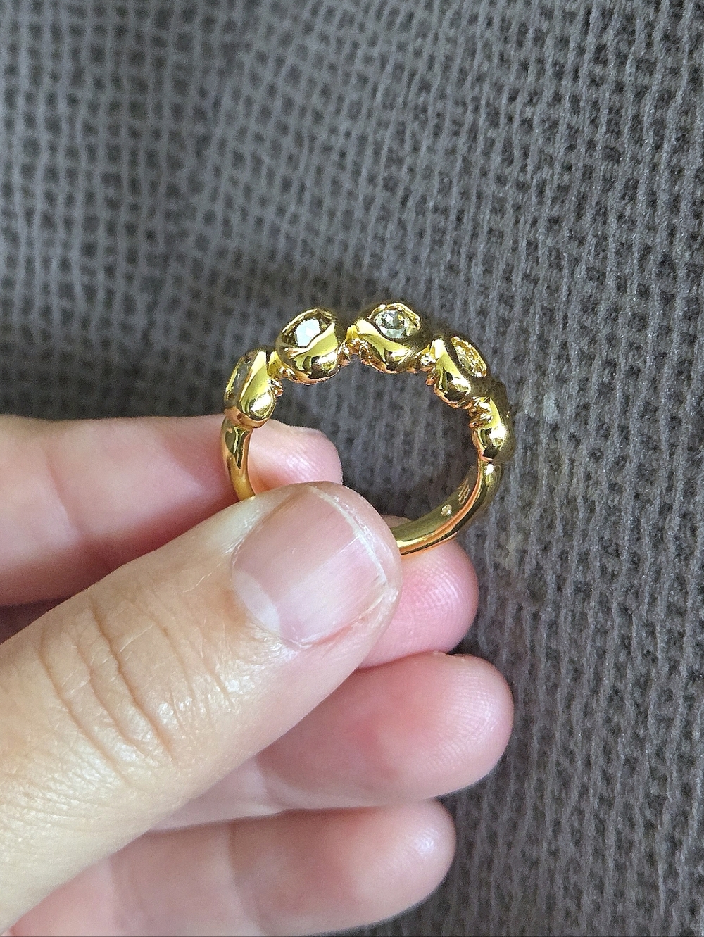✨️HP✨️ Alexis Bittar Molten Gold💛 with Clear Crystals💎 Ring💍 - NWT - Picture 14 of 16